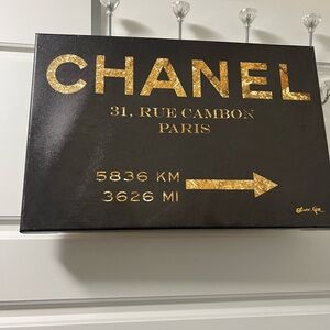 Chanel Gold and Black Wall Art